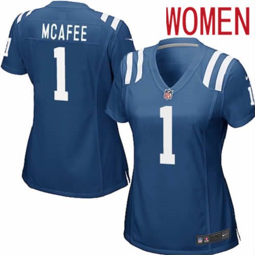 Women Indianapolis Colts #1 Pat McAfee Nike Royal Game Player NFL Jersey
